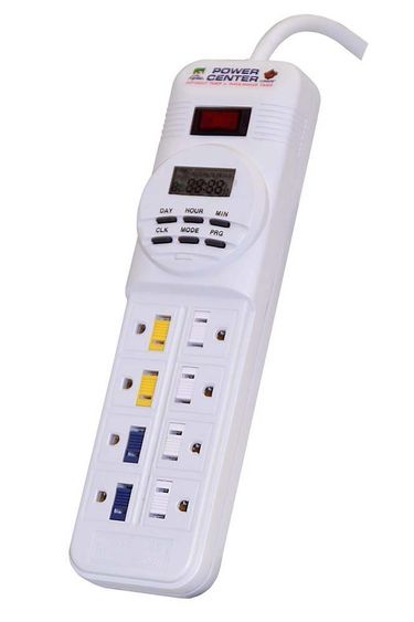 CORALIFE Multiprise programmable à contrôle digital - Digital timer power center 8 outlets