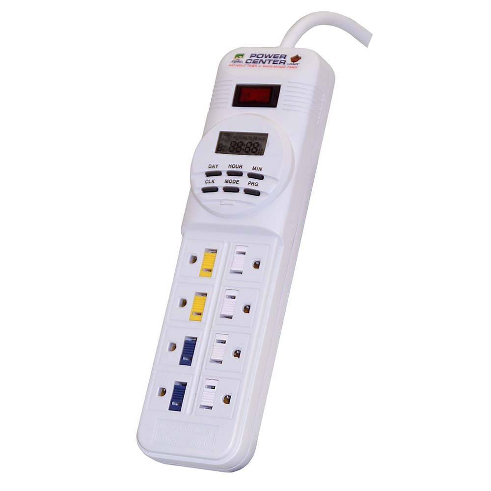 CORALIFE Multiprise programmable à contrôle digital - Digital timer power center 8 outlets