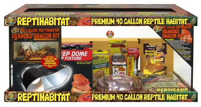 Zoomed  40 Gallon ReptiHabitat™ Bearded Dragon Kit 36 X 18 X 18"