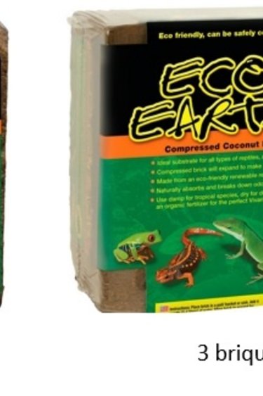 Zoomed ZOO MED Substrat de noix de coco "Eco Earth" brique