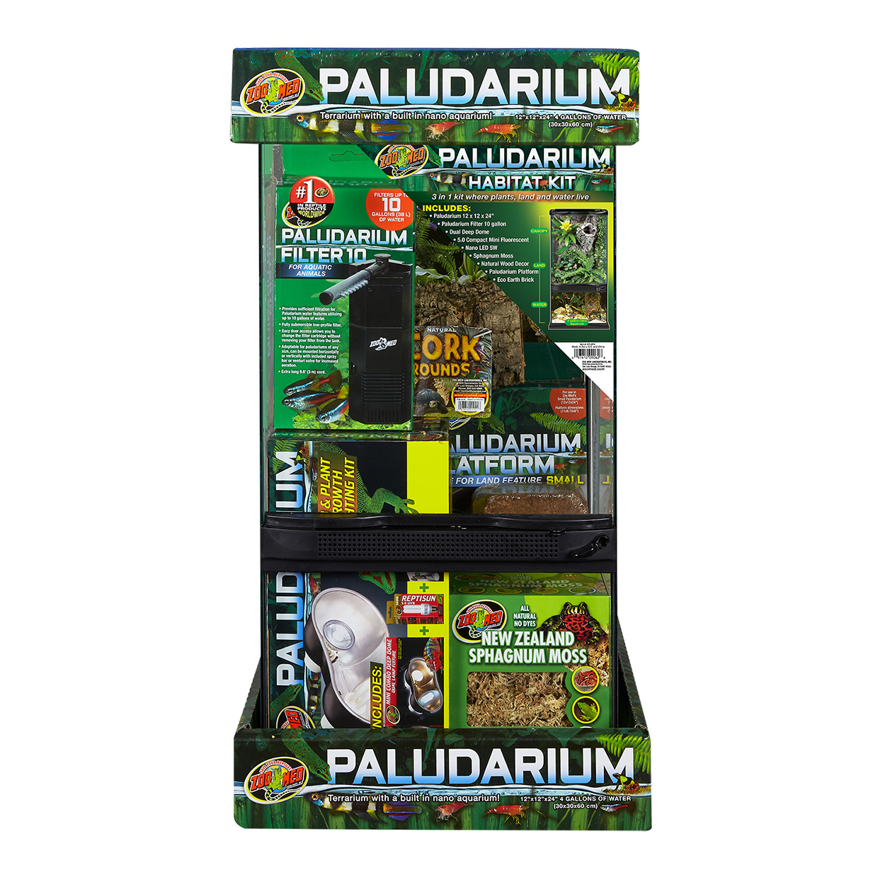 Zoomed ZOO MED NT-2PK Ensemble d'habitat paludarium 12'' x 12'' x 24''