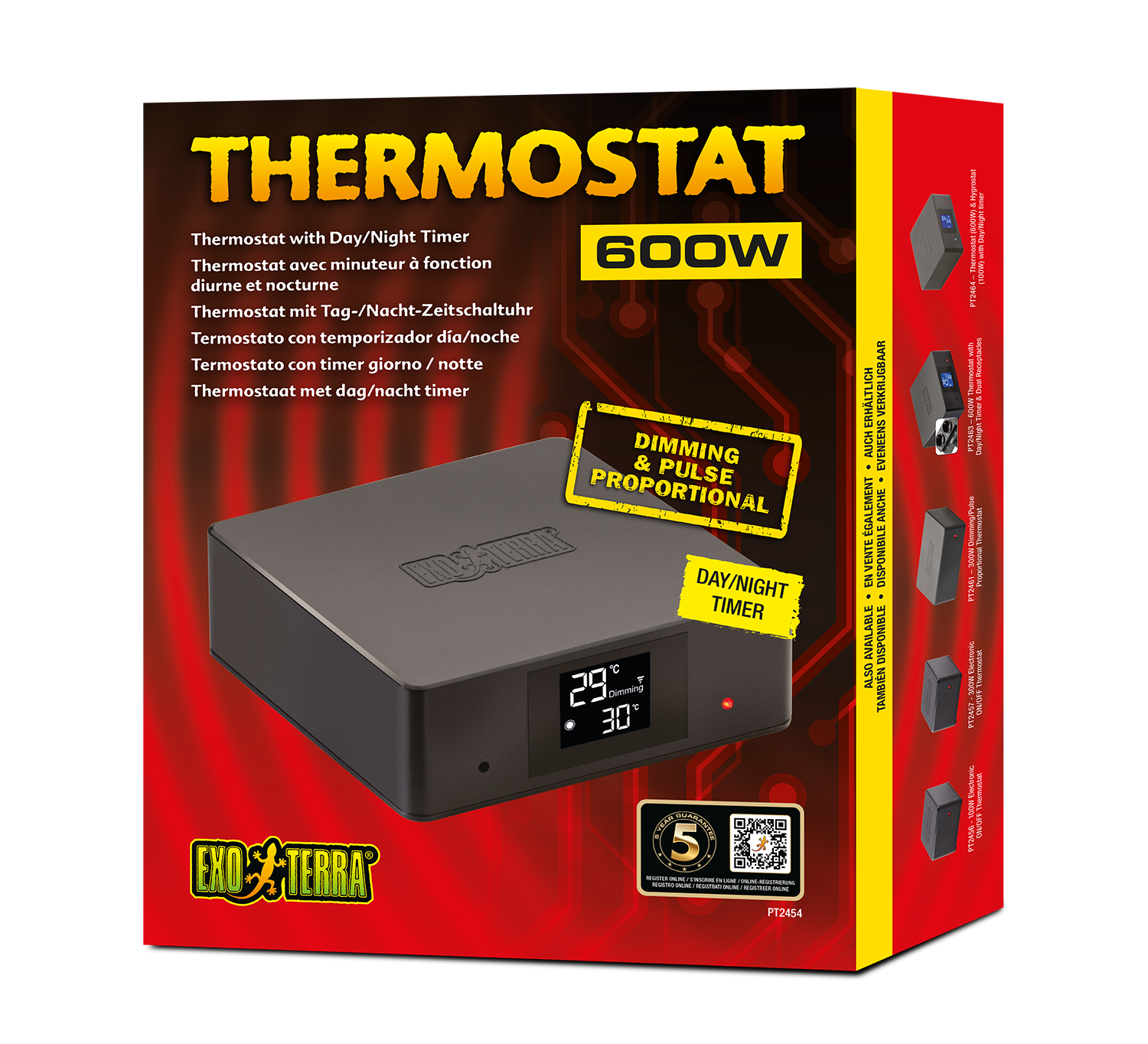 Exoterra EXO TERRA PT2454 Thermostat 600 watt jour nuit