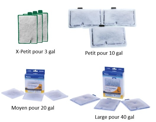 Aqueon Cartouche de remplacement pour filtreur interne QuietFlow E - pq de 3