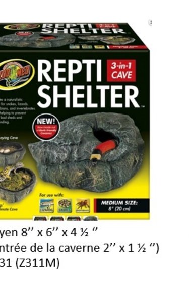 Zoomed ZOO MED Caverne Repti Shelter 3 dans 1