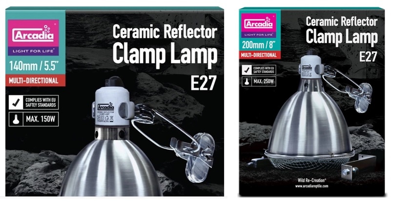 Arcadia Ceramic dome reflector clamp lamp