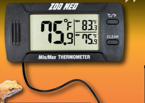 Thermomètre reptile avec hygromètre numérique à ventouse pour