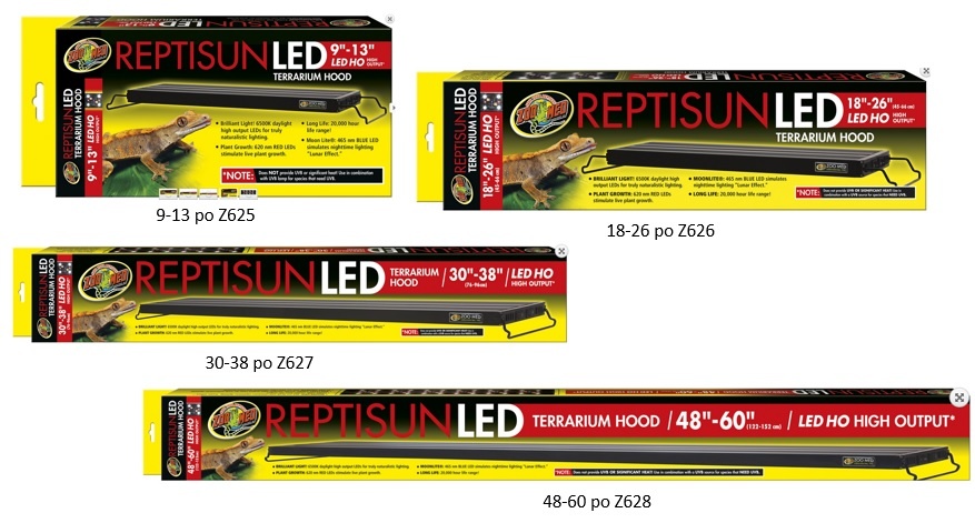 Zoomed Rampe d’éclairage " ReptiSun " DEL - LED Terrarium Hood