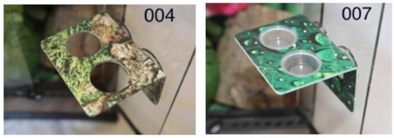 C3 Ledges Plateforme petite pour gecko à 2 contenants de 1.5 oz à ventouse- Small gecko ledge suction cup