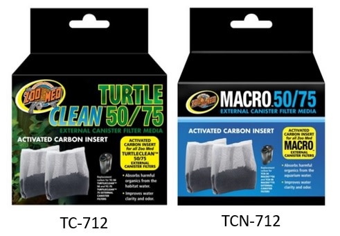 Zoomed ZOO MED TC-712 / TCN-712 Charbon activé filtrant Turtle Clean™ 50/75