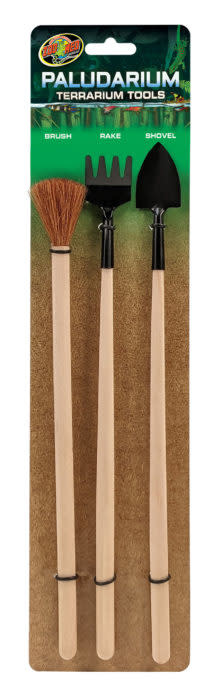 Zoomed ZOO MED Z972 Outils pour terrarium rateau, pinceau et pelle