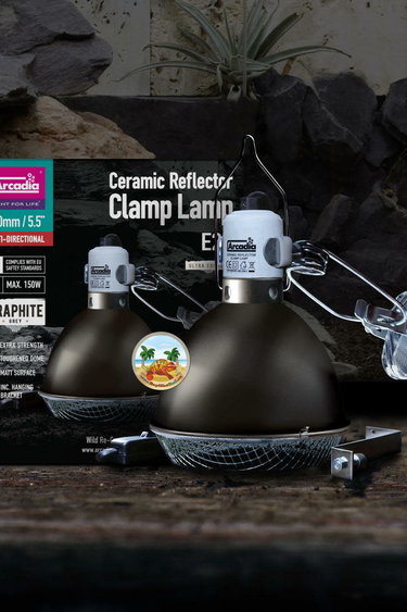 Arcadia ARCADIA "GRAPHITE" noire - Lampe à pince à réflecteur à dôme en céramique