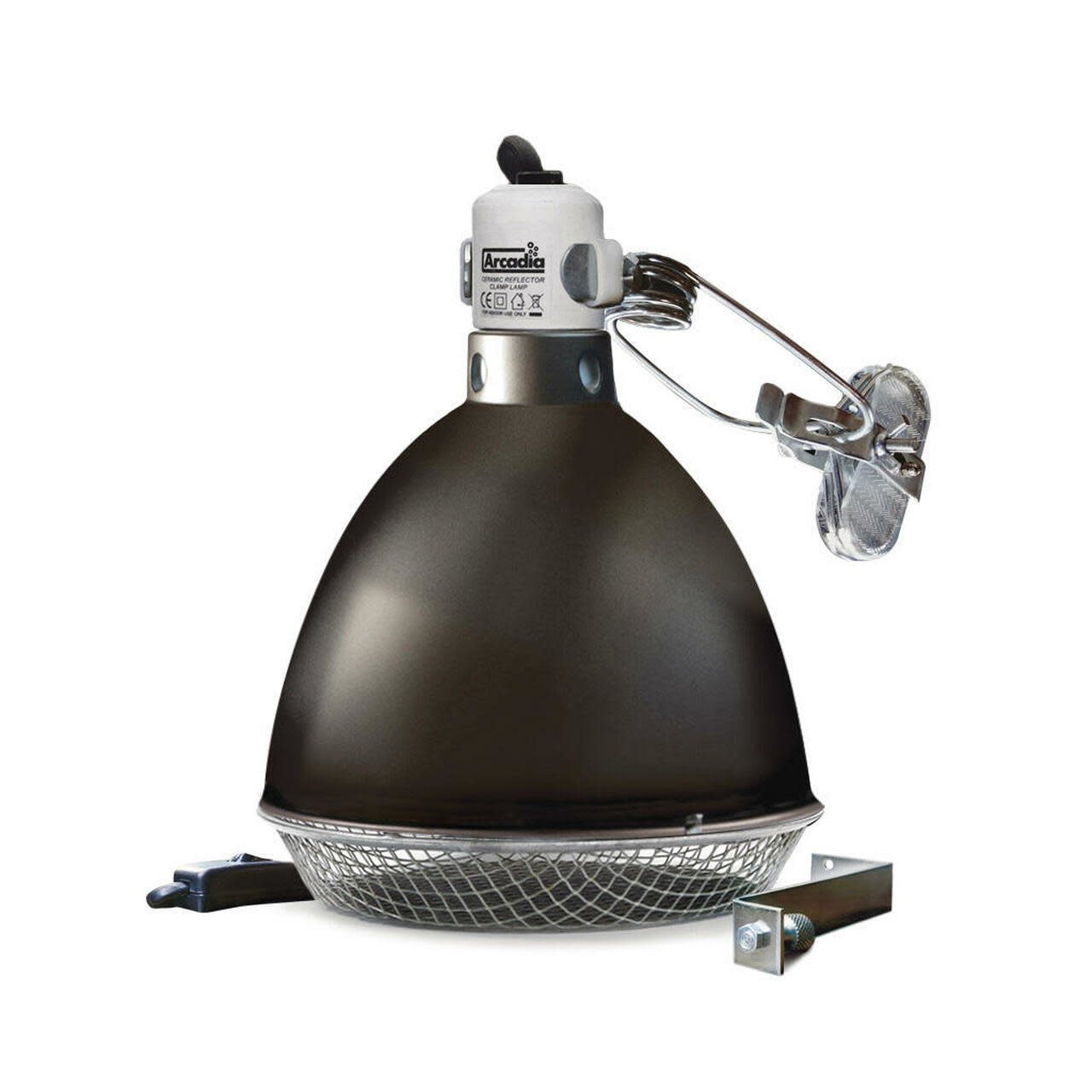 Arcadia "GRAPHITE" - "GRAPHITE" Ceramic Dome Reflector Clamp Lamp