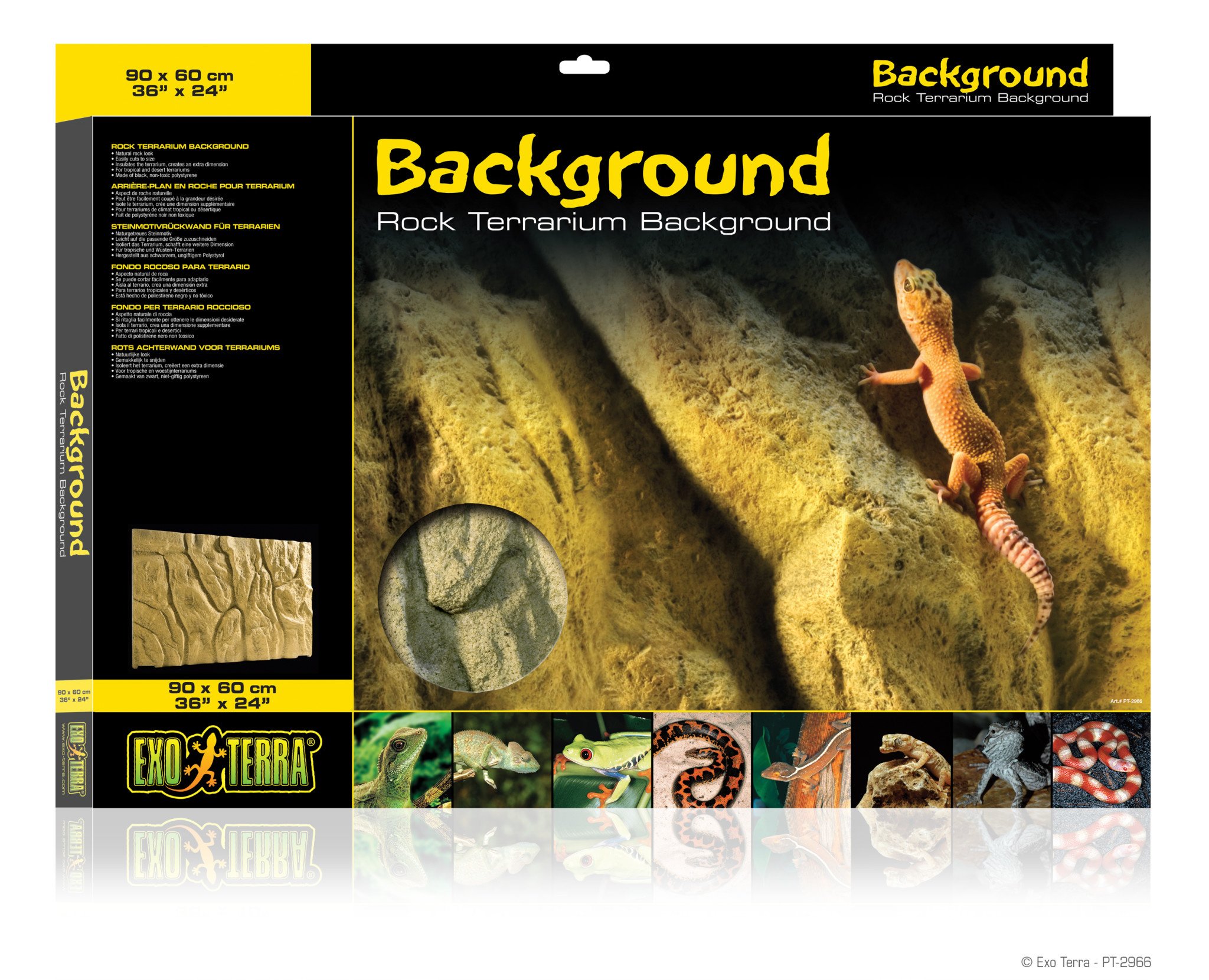 Exoterra Arrière-plan Background en roche, (36 x 24 po) (90 X 60 cm) - Rock Terrarium Backgrounds