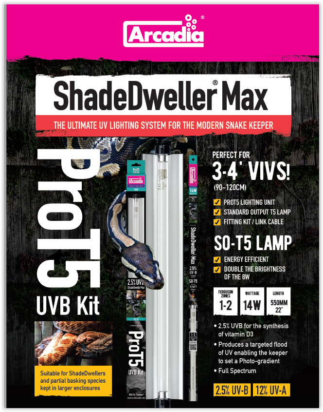Arcadia ARCADIA RARTP14SZN Ensemble ShadeDweller Pro T5 2.5% UVB 14W