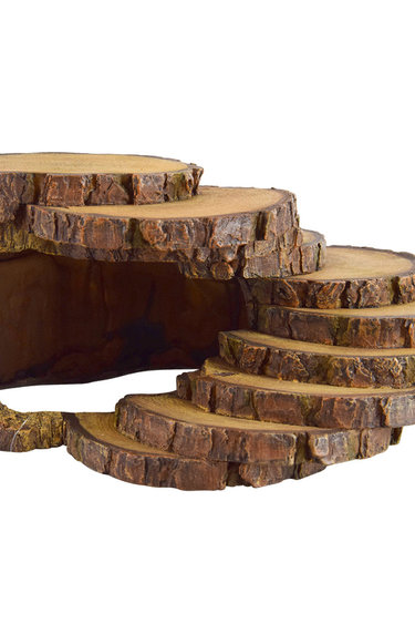 Reptiles treasures Cachette tranches de bois 11" X 9.5" X 5" - Wood Slice Hide 11" X 9.5" X 5"