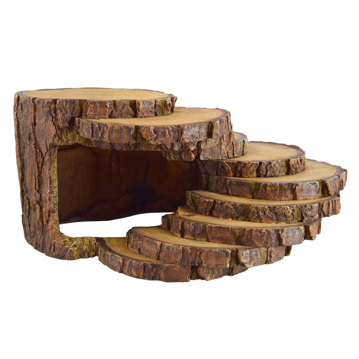 Reptiles treasures Cachette tranches de bois 11" X 9.5" X 5" - Wood Slice Hide 11" X 9.5" X 5"