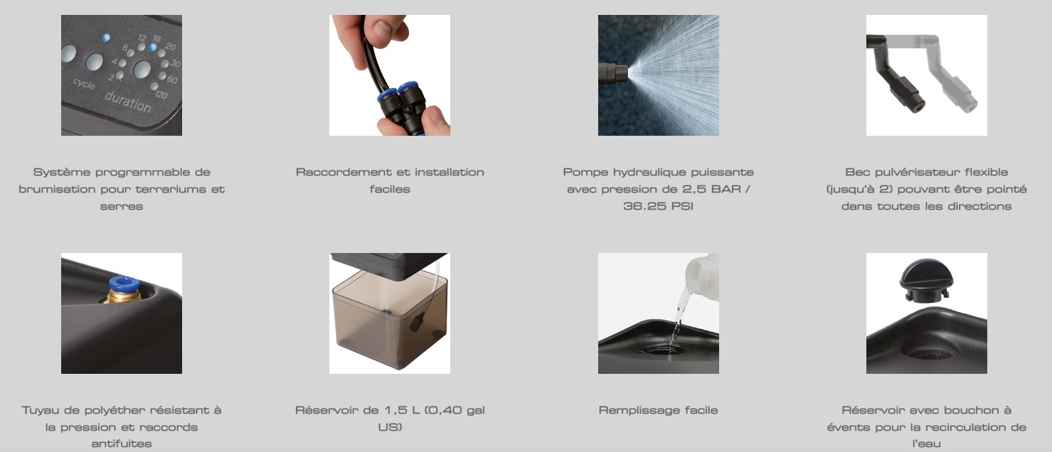 Exoterra EXO TERRA PT4200 Système de brumisation Monsoon Solo II