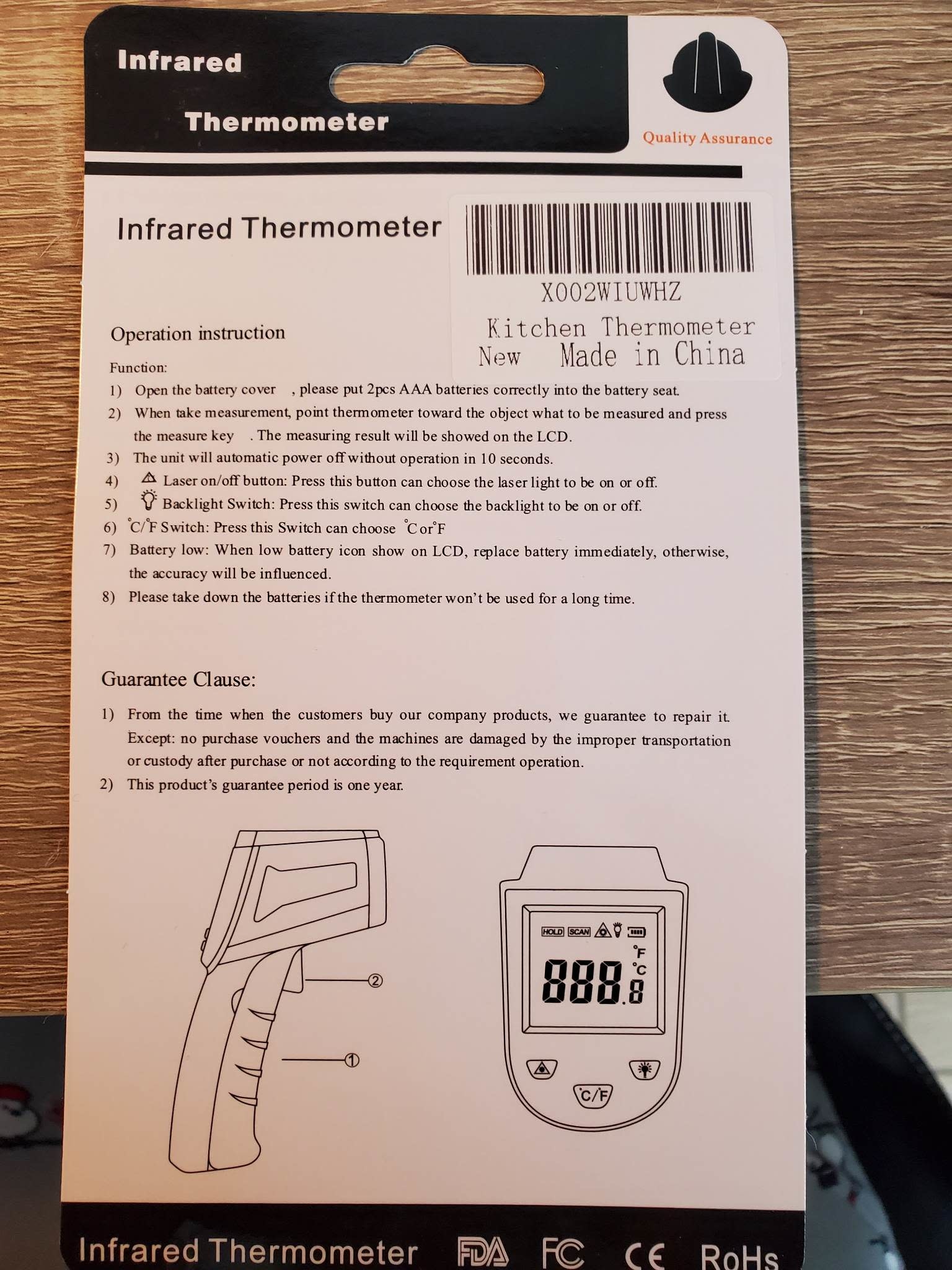 Infrared (IR)Digital Temperature Gun Thermometer Magazoo, the