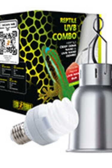 Exoterra EXO TERRA PT2364 Ensemble de dôme d’éclairage combo avec ampoule à rayons UVB nano