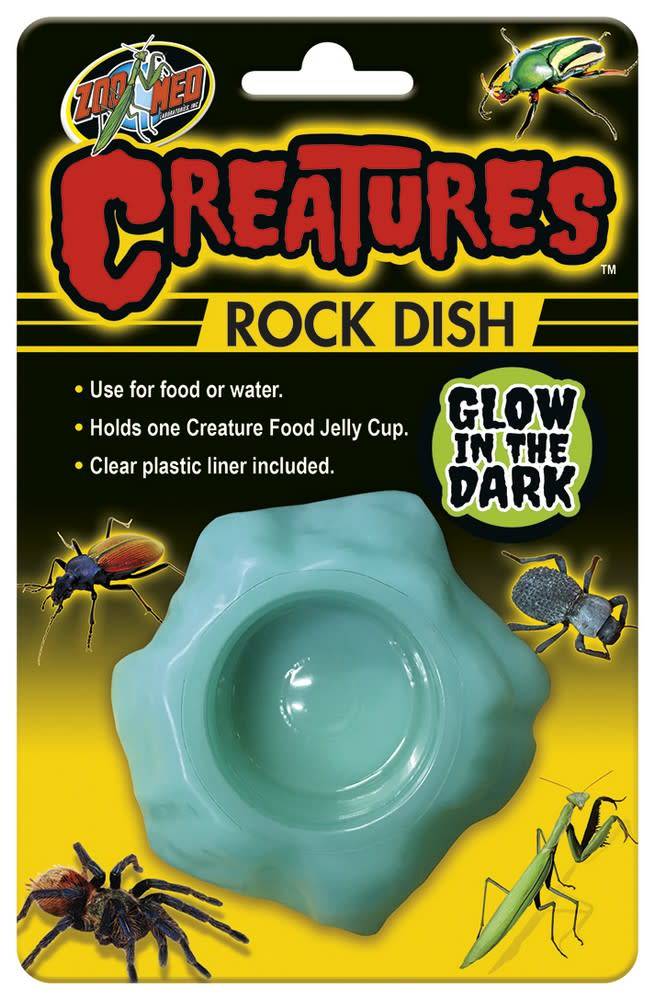 Zoomed Bol à nourriture brille dans le noir – Série Creatures  Rock Dish Glow
