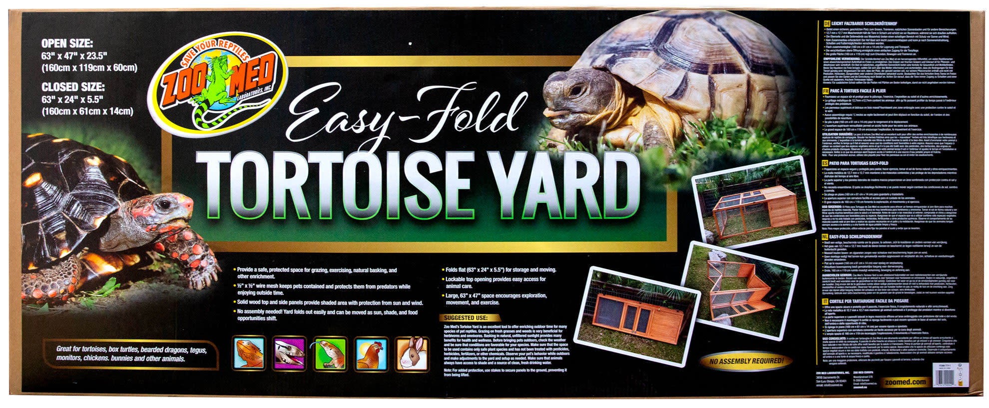 Zoomed Easy-Fold Tortoise Yard 63” x 47”