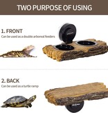 ReptiZoo REPTIZOO RZ-TB09 Rampe à tortues et mangeoire arboricole 2 en 1