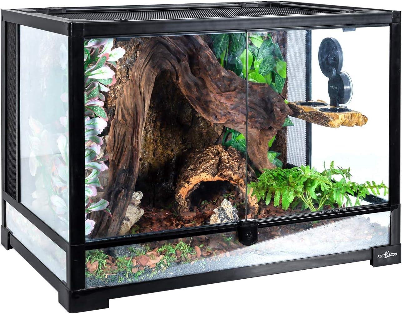 ReptiZoo REPTIZOO RZ-TB09 Rampe à tortues et mangeoire arboricole 2 en 1