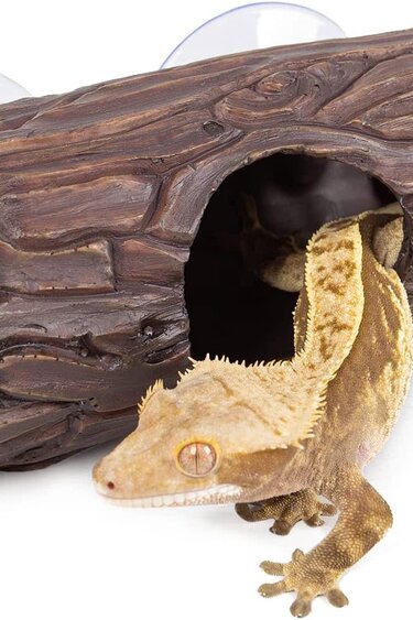 ReptiZoo REPTIZOO RZ-EHR37 Cachette verticale pour tronc d'arbre (ventouses) 2,8" x 2,8" x 6"