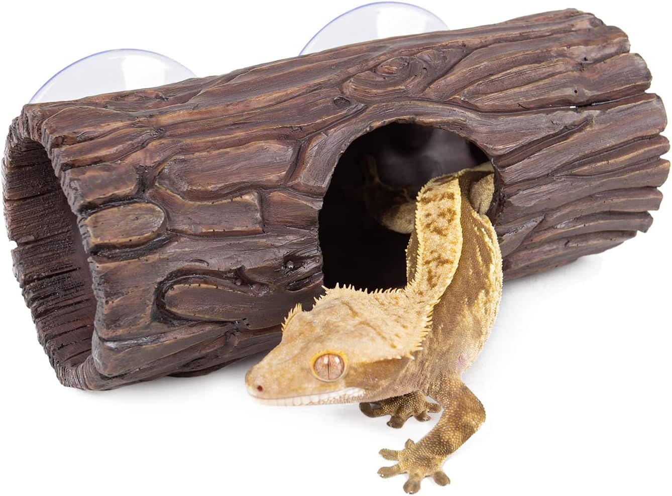 ReptiZoo Vertical Tree Trunk Hideout (Suction Cups) 2.8" x 2.8" x 6"