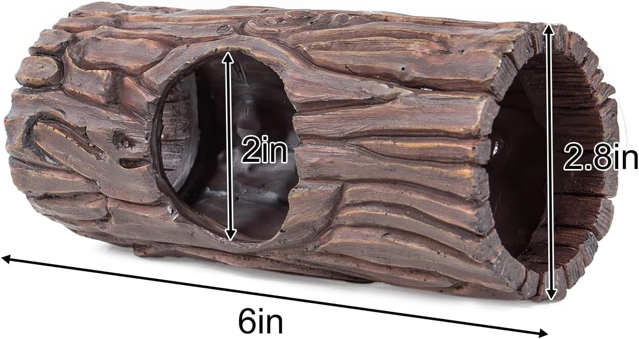 ReptiZoo Vertical Tree Trunk Hideout (Suction Cups) 2.8" x 2.8" x 6"