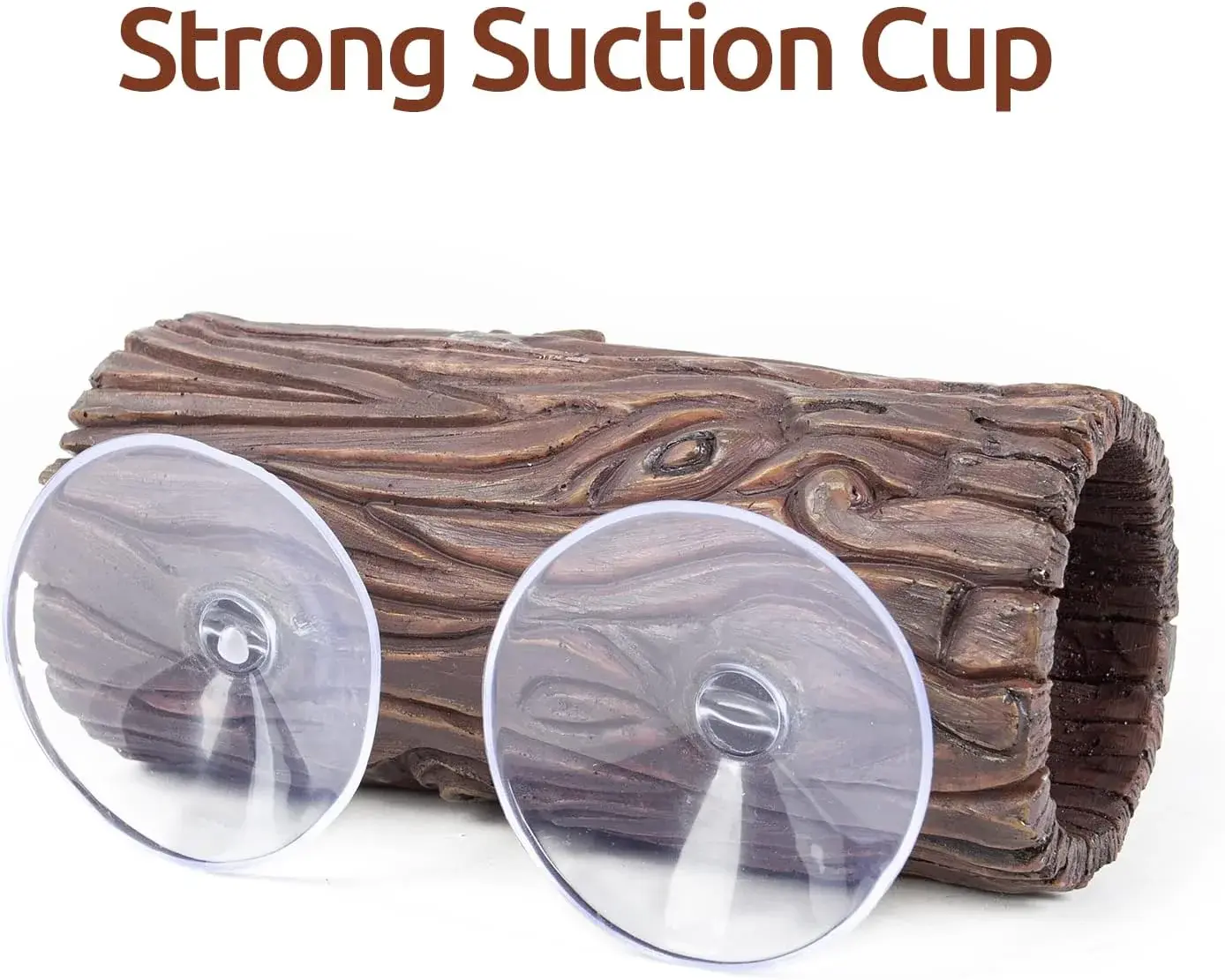 ReptiZoo Vertical Tree Trunk Hideout (Suction Cups) 2.8" x 2.8" x 6"
