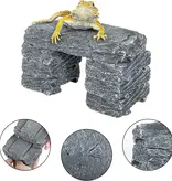 ReptiZoo REPTIZOO RZ-ERS74 Pierres d'ardoise multifonctions en 7 pièces (1 grande pierre et 6 petites pierres)