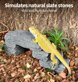 ReptiZoo REPTIZOO RZ-ERS74 Pierres d'ardoise multifonctions en 7 pièces (1 grande pierre et 6 petites pierres)