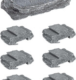 ReptiZoo REPTIZOO RZ-ERS74 Pierres d'ardoise multifonctions en 7 pièces (1 grande pierre et 6 petites pierres)