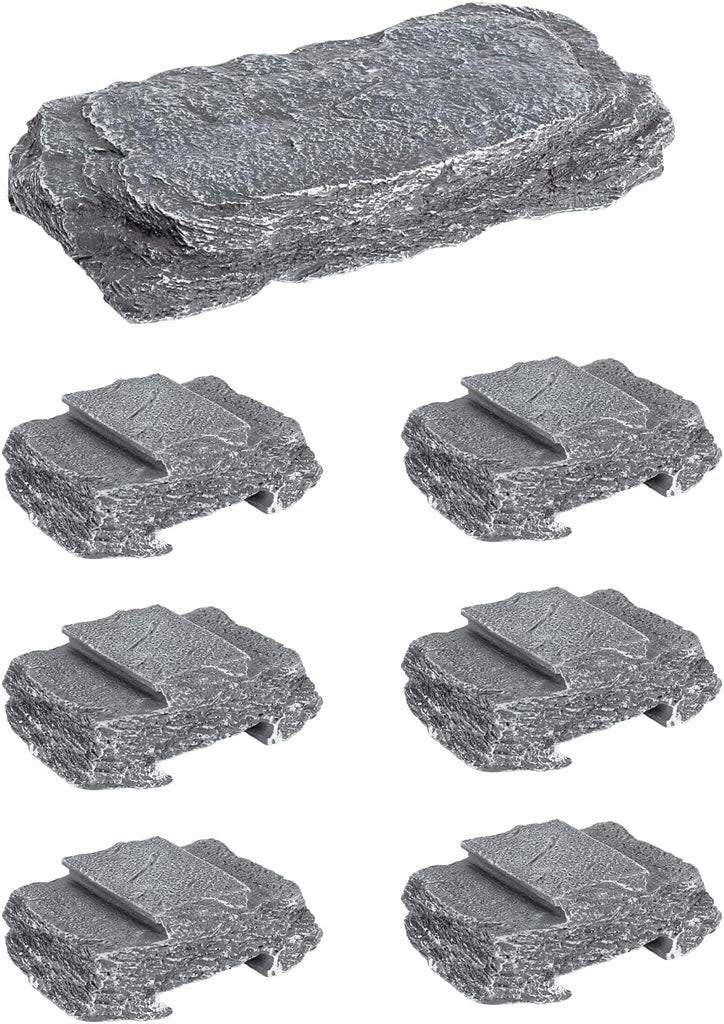 ReptiZoo Multi-Function 7-Piece Slate Stones (1 large stone & 6 small stones)