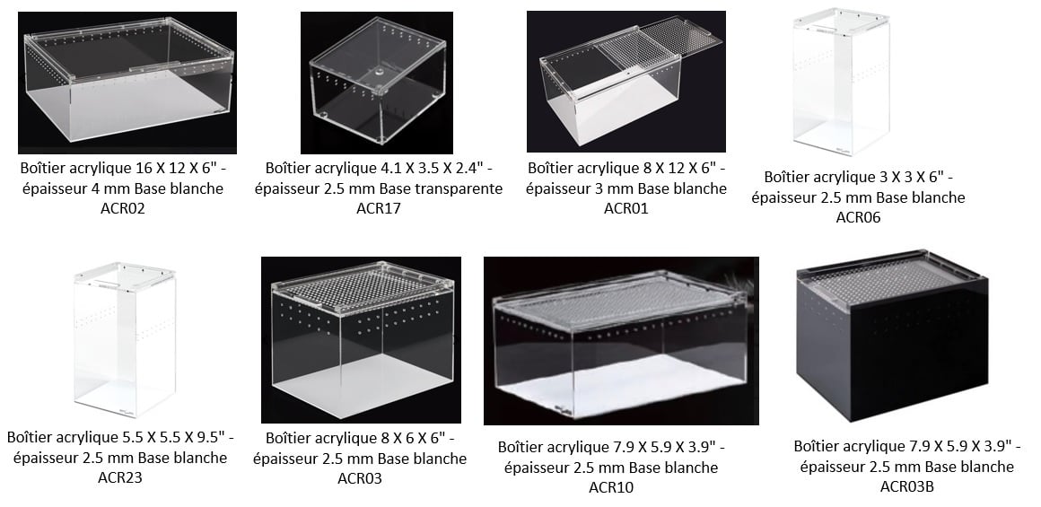 ReptiZoo REPTIZOO Boîtier acrylique