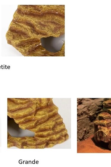 ReptiZoo REPTIZOO 3 en 1 Grotte en coin désertique