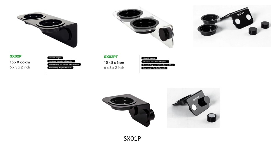 ReptiZoo REPTIZOO Support acrylique arbricole d'alimentation magnétique