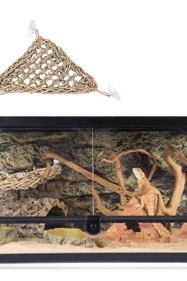 ReptiZoo Straw weaved hammock, triangle