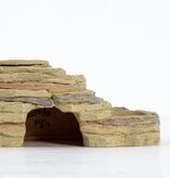 ReptiZoo REPTIZOO RZ-TB13 Grotte décorative d'alimentation 3-en-1 - 23x14.5x11cm / 9.1"x5.7"x4.3"