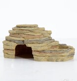 ReptiZoo REPTIZOO RZ-TB13 Grotte décorative d'alimentation 3-en-1 - 23x14.5x11cm / 9.1"x5.7"x4.3"