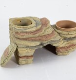 ReptiZoo REPTIZOO RZ-TB14 Grotte décorative d'alimentation 3 en 1 - 28x16.5x13