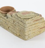 ReptiZoo 3-in-1 feeding dish hideout cave 28x16.5x13cm / 11"x6.5"x5.1" (with water cup*1pc)