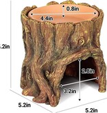 ReptiZoo REPTIZOO RZ-EHR29 Cachette en souche d'arbre avec humidification (avec bol d'eau en céramique)