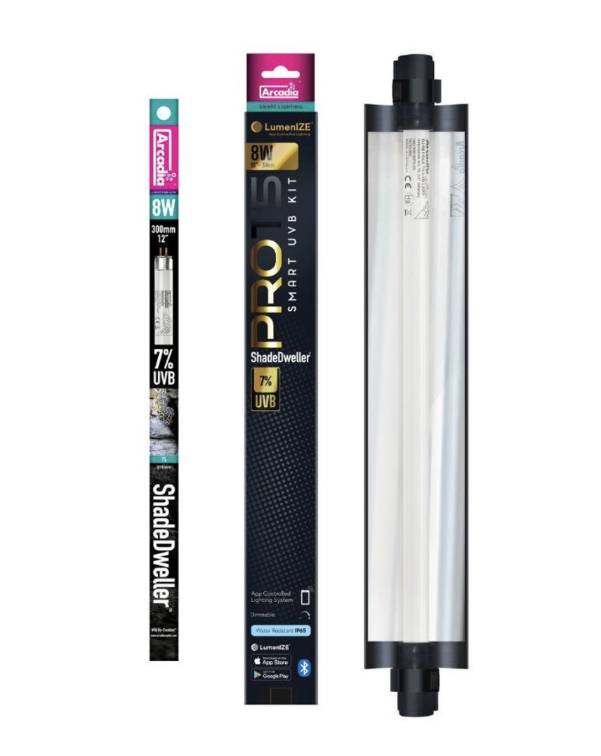 Arcadia ARCADIA RARLZ8SZ LumenIZE Pro T5 UVB Kit, ShadeDweller 7% UV-B, 8 Watt 12” US