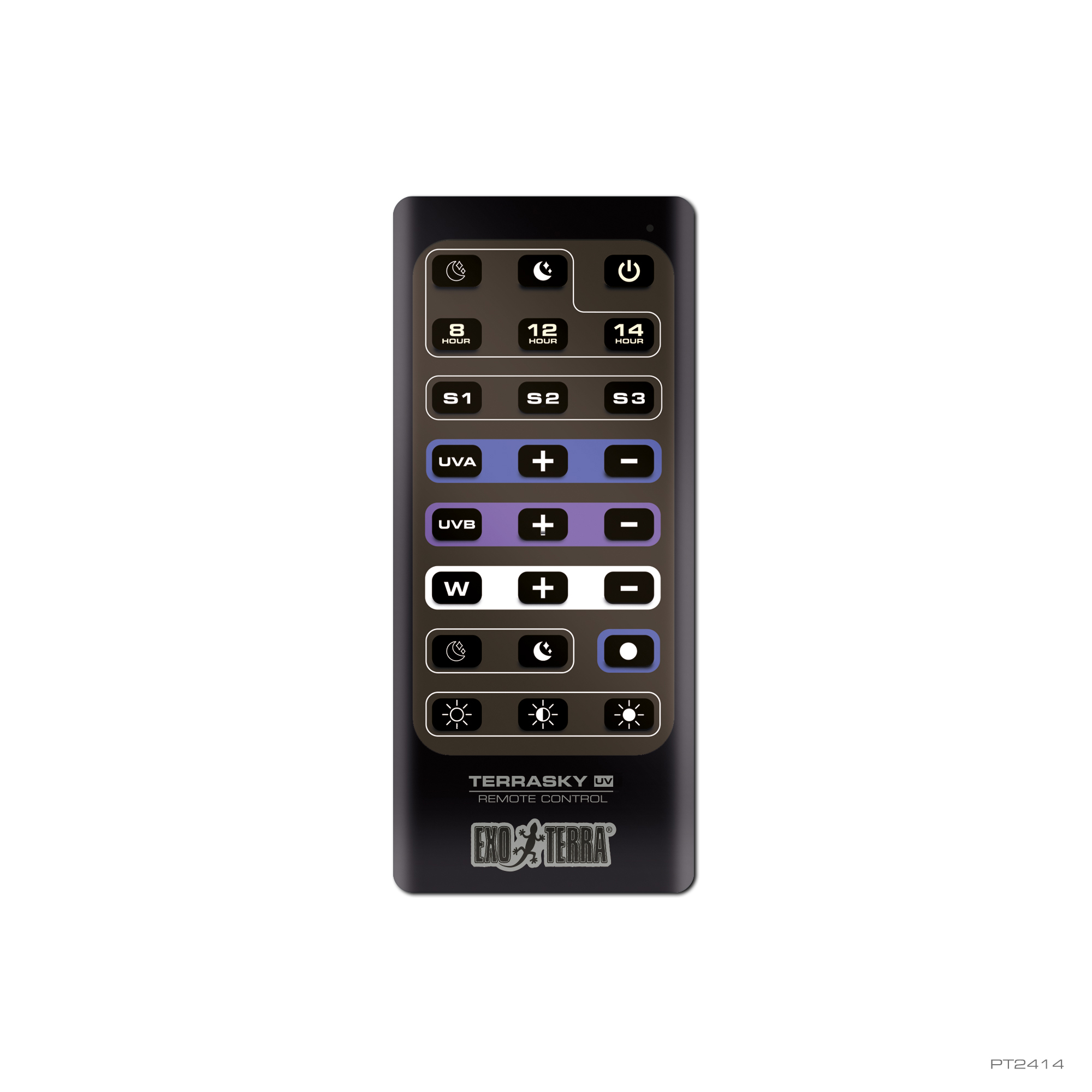 Exoterra EXO TERRA PT2414 Rampe d’éclairage à DEL TerraSkyUV Exo Terra avec télécommande pour terrariums, 10 W