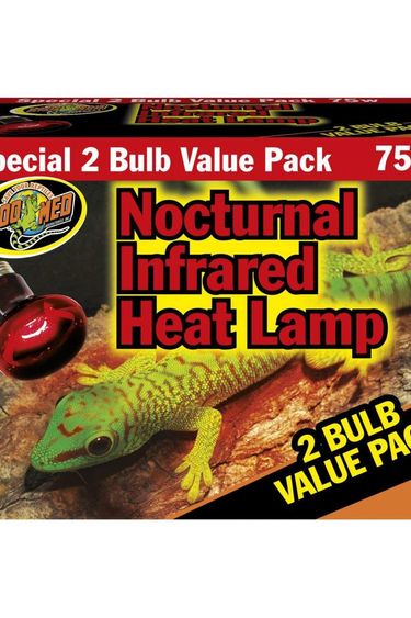 Zoomed ZOO MED RS2-75 Ampoule chauffante de nuit infrarouge 75 watts pt de 2