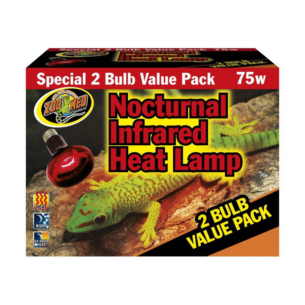 Zoomed Ampoule chauffante de nuit infrarouge 75 watts pt de 2 – Nocturnal Infrared Heat Lamp