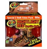 Zoomed Nighlight Red Bulb 60 W pq of 2