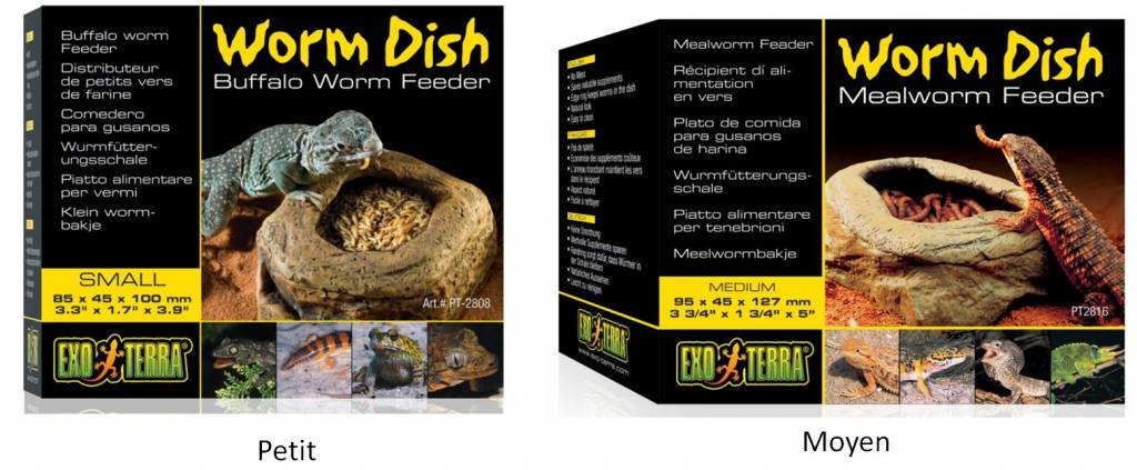 Exoterra Distributeur vers de farine – Worm dish distributor